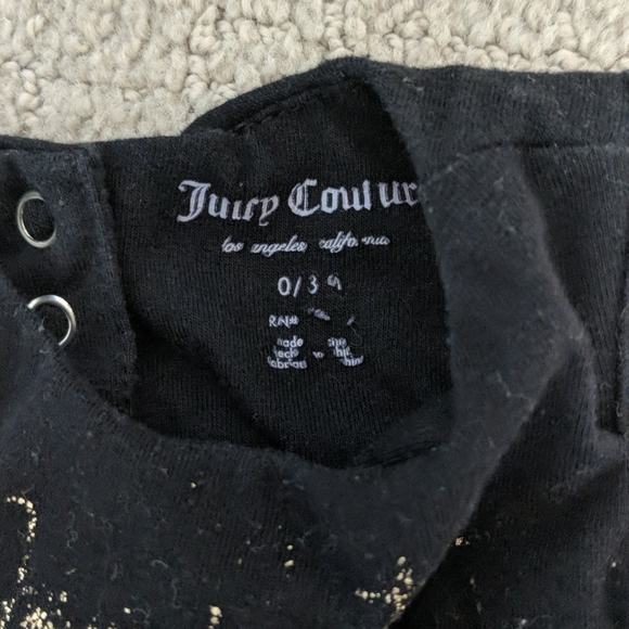 Juicy Couture Baby Black & Gold Polka Dot Outfit - Picture 3 of 9